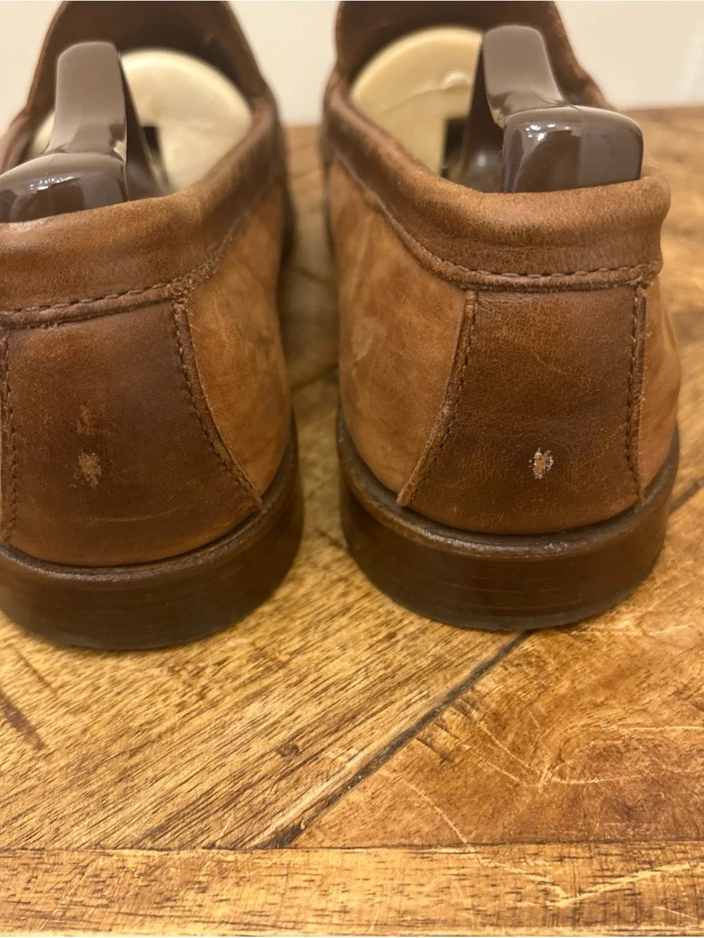 G.H. Bass & Co Weejuns Men’s Brown Leather Penny Loafer Contrast Stitch US 9.5